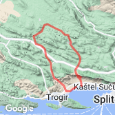 Mapa Kaštela - Malačka i na północ